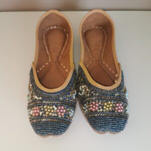 Punjabi Jutti - Blue with multi color parle